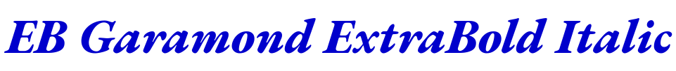 EB Garamond ExtraBold Italic police de caractère